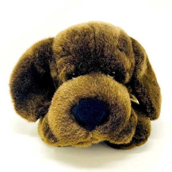 Russ Berrie Chops The Chocolate Labrador Puppy Realistic Plush 16” - Picture 2 of 8